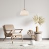 Lampa wisząca szklana żłobiony klosz dekoracyjna biała w nowoczesnym stylu Antita PND-3644-1-BRO-W Italux